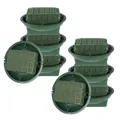 Green floral foam blocks with suction cup trays for wedding car flower arrangements - Small Round Bowl with Net and Mud (17x8cm) / 17x8cm