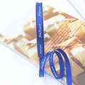 Blauw 1cm polyester satijnen lint met 'Just for you' print voor cadeauverpakking - 1.0cm*35 Yards / Saffierblauw