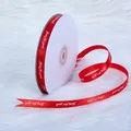 Rood 1 cm polyester lint met witte tekst Just for you voor luxe cadeauverpakkingen - 1.0cm*35 Yards / Rood