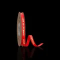 Professionelles 2,5 cm rotes Ripsband mit Goldfolien-Schriftzug LOVE IS ETERNAL für Geschenke - Goldfolie Love Is Eternal / 1.0cm Breite / 40 Yards / Rot