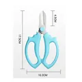 Forbici da fioraio con manici blu e lame in acciaio per composizioni floreali - Generazione 2 (17.5cm) / Gen 1: 17.5x10.2cm / Gen 2: 16.7x9.8cm / Blu