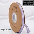 Light purple polyester ribbon with 'Just for you' text for gift wrapping - 1.0cm*35 Yards / Light Purple