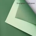 Premium double-sided waterproof florist wrapping paper in grey green and cyan green - Cyan Green + Gray Green