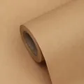 Waterproof brown kraft wrapping paper roll for flower bouquets and gift packaging - In Roll / 58cmx8 Yards / Flaxen
