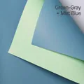 High-quality double-sided waterproof florist wrapping paper in green gray and fog blue colors - Green Grey + Fog Blue