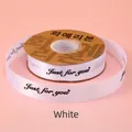 White 2.5cm satin ribbon with "Just for you" print for gift and floral packaging. - 2.5cm*30 Yards / White