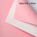 Professional waterproof dual-sided flower wrapping paper in soft pink and pure white colors - Soft Pink + Pure White