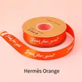 Premium 2.5cm orange satin ribbon with 'Just for you' print for gift flower packaging - 2.5cm*30 Yards / Bright Orange