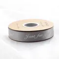 Elegant 2.5cm gray satin ribbon with 'Just for you' print for gift wrapping - 2.5cm*30 Yards / Light Gray