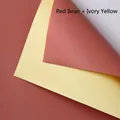 Premium double-sided waterproof flower wrapping paper in Red Bean and Ivory Yellow - Red Bean + Ivory Yellow