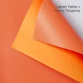 Premium double-sided waterproof flower wrapping paper in Lemon Yellow and Tangerine - Lemon Yellow + Tangerine