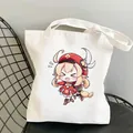 Niedliche Anime bedruckte Canvas Tragetasche, praktische lässige Umhängetasche für Damen. - Stil 2