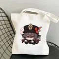 Niedliche Anime-Charakter-Leinwand-Tragetasche, lässige Umhängetasche für Studenten, Stoff. - Stil 1
