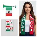 Mexico fan cheering set featuring scarf horn and flag stickers for 2026 World Cup match - Mexico Fan Set