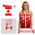 Canadian fan cheering set for 2026 World Cup including scarf horn and face stickers - Canada Fan Set