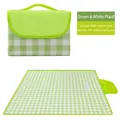 150x100cm green and white checkered waterproof picnic mat made of 600D Oxford cloth - 150x100cm / Grass Green