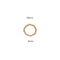 Detalle de anillo elástico con cuentas de acero dorado de 4mm para hombre básico - 4mm Men's Style (JZ1168G)