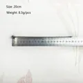 Κοντινό πλάνο βραχιολιού φιδιού 20cm από ανοξείδωτο ατσάλι με μέτρηση βάρους - 20cm / Αλυσίδα Φίδι με Κούμπωμα Βαρέλι (YB-976) / Ασημί