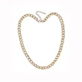 Heavy chunky gold-plated stainless steel Cuban link chain necklace with lobster clasp - Necklace (YN833-G)