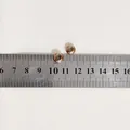 Close-up of rose gold stainless steel bead ends for DIY bracelet size measurement - Crimp Bead / 8×4×2.5mm (1 Piece) / Rose Gold