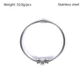 Brazalete de acero inoxidable plateado con cuentas decorativas moleteadas y lisas - Estilo con 3 Cuentas Moleteadas (YB-030)