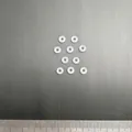 Set di 10 anelli in silicone trasparente per la creazione di gioielli e distanziatori - Confezione da 10 / Bianco Traslucido (PJ-1115)