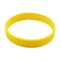 Plain yellow silicone glow-in-the-dark wristband for events and small gifts - Yellow