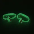 Braccialetto in silicone fluorescente con ciondolo a forma di unicorno verde luminoso. - Stile Unicorno (B2)