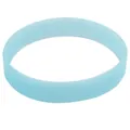 Close-up of a light blue silicone glow-in-the-dark wristband for gifts and parties - Luminous Blue