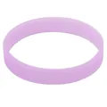 Detailed macro view showing the smooth texture of the lavender silicone luminous wristband - Luminous Purple