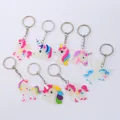 Leuchtendes PVC-Einhorn-Schlüsselanhänger-Set mit kreativen Cartoon-Designs als Geschenk - Gemischte Zufällige Stile (Leuchtender Mix)