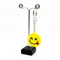 Creatieve gele smiley sleutelhanger met tong uit emoji voor tas hanger - Expressie 11