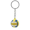Portachiavi decorativo a forma di pallavolo in silicone 3D con strisce gialle e blu - 3D Pallavolo