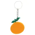 Portachiavi arancione a forma di cartone animato in silicone, regalo per auto e bimbi - Arancione