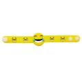 Bracciale in silicone PVC giallo con faccine emoji sorridenti e bottoni a pressione. - Emoji Lacrime di Gioia / Giallo
