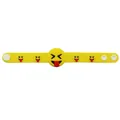 Bracelet emoji en silicone jaune avec visage clin d'œil et langue, sangle en PVC durable. - Emoji Clin d'Oeil Langue / Jaune