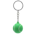 Grüner Silikon Tennisball Schlüsselanhänger mit robustem Metallring für Sportfans - 3D-Tennisball