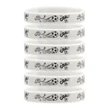 Braccialetti in silicone per calcio bianchi con stampa GOAL! per feste ed eventi - Bianco