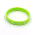 Braccialetto in silicone verde per San Patrizio con scritta bianca Kiss Me I'm Irish - Kiss Me I'm Irish (Stile 6)
