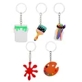 Collezione artistica di portachiavi in PVC con pennelli e tavolozze per gli artisti - Stile Misto Casuale (Misto Casuale)