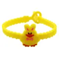 Braccialetto pasquale festivo in silicone giallo con un simpatico ciondolo a forma di papera con orecchie - Fantasia Anatra di Pasqua Gialla (Stile 3)