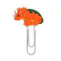 Segnalibro a graffetta in PVC a forma di triceratopo arancione, grande clip decorativa - Triceratopo Arancione (Stile 8)