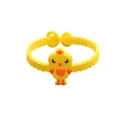 Braccialetto di Pasqua in silicone giallo con pulcino per regali di festa per bambini - Fantasia Pulcino 3D Giallo (Stile 9)