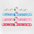 Braccialetti in silicone a forma di unicorno in quattro colori vivaci ideali per bambini - Polsino / Set da 12