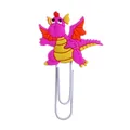 Süßes rosa Drachen-Cartoon-Büroklammer-Lesezeichen aus PVC und Metall für Büro und Schule. - Rosaroter Dinosaurier (Stil 6)