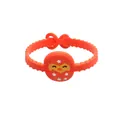 Simpatico braccialetto pasquale in silicone arancione per bambini con pulcino 3D - Fantasia Pulcino Uovo Arancione (Stile 5)
