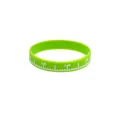 Green silicone rugby sports wristband with white scale markings for kids party gift - Green Scale Style