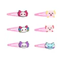 Set di sei mollette per capelli axolotl colorate con base in metallo rosa per ragazze - Fermaglio per Capelli (20230908)