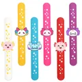 Bracelets à claquer axolotl colorés avec étoiles blanches, parfaits pour les fêtes d'enfants - Bracelet Slap Étoile (20230908)
