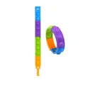 Braccialetto fidget bubble pop-it in silicone arcobaleno per alleviare ansia e stress - Patchwork Blu Viola Verde Arancione (Stile 1)